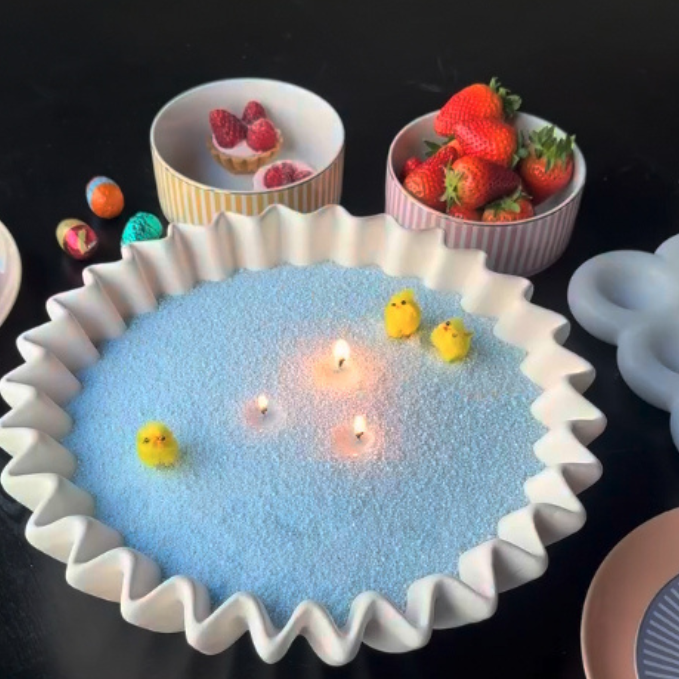 Osterdeko selber machen: Osterarrangements mit Kerzensand