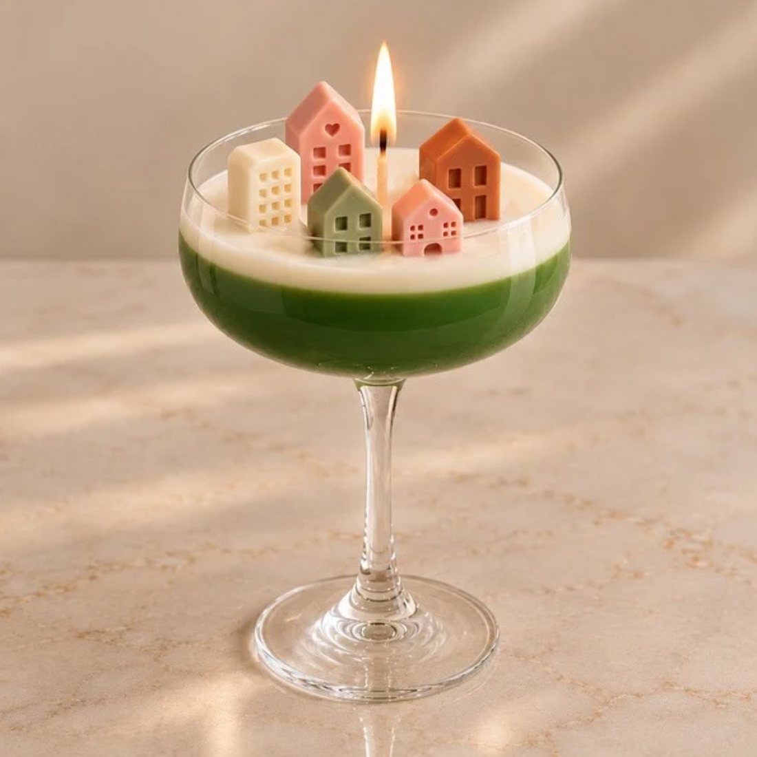 Winterdorf Cocktail Kerze selber machen | Ausführliche DIY Anleitung