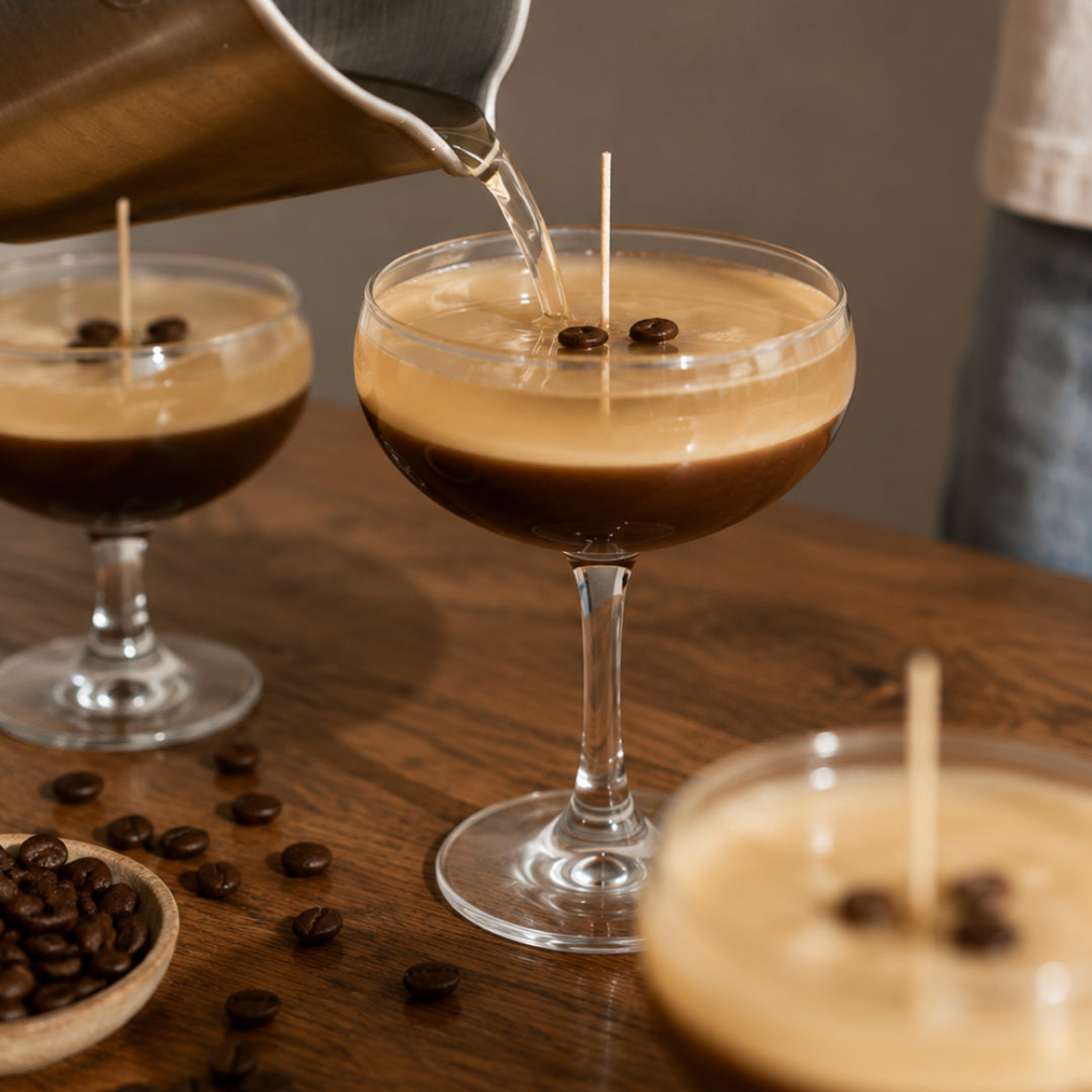 Espresso-Martini-Kerzen selbst machen | Candle Cocktail®