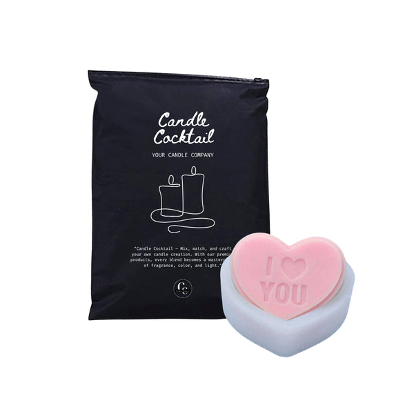 Silikonform | Süßes Herz "Love You" | 9x8 cm | Candle Cocktail® | #116