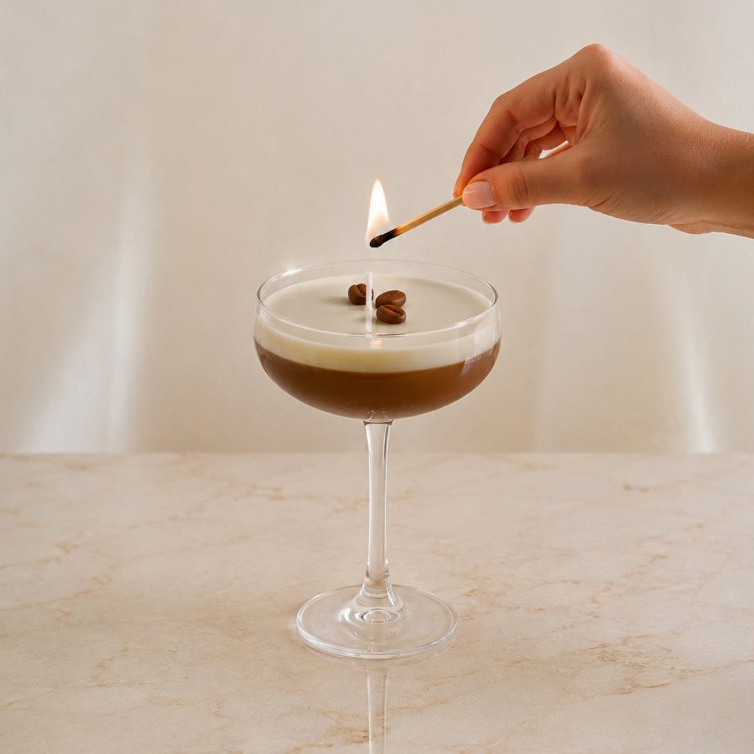 Espresso-Martini-Kerzen selbst machen | Candle Cocktail®