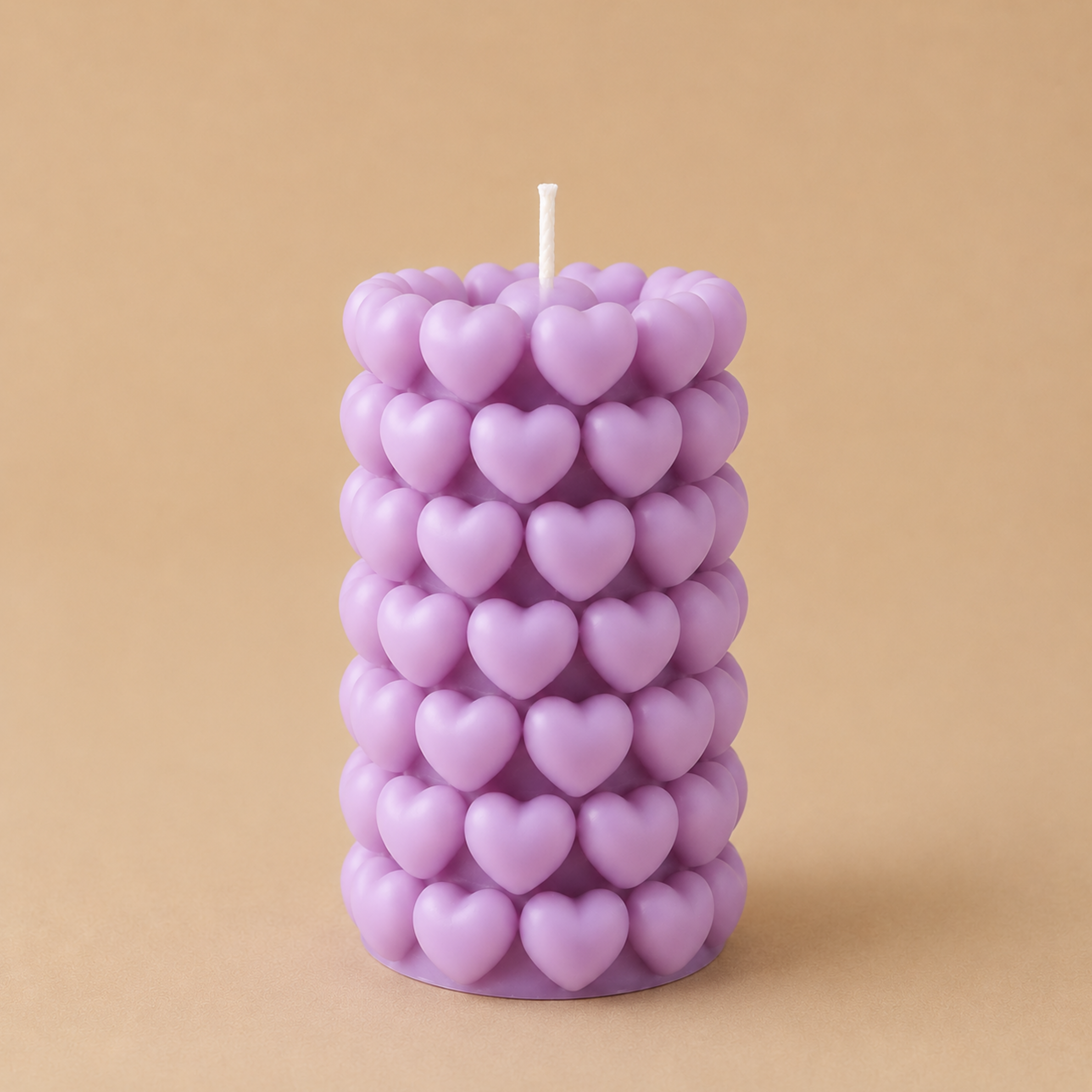 Kerzenform | Lange Stumpenkerze mit Herzen | Candle Cocktail® | #409