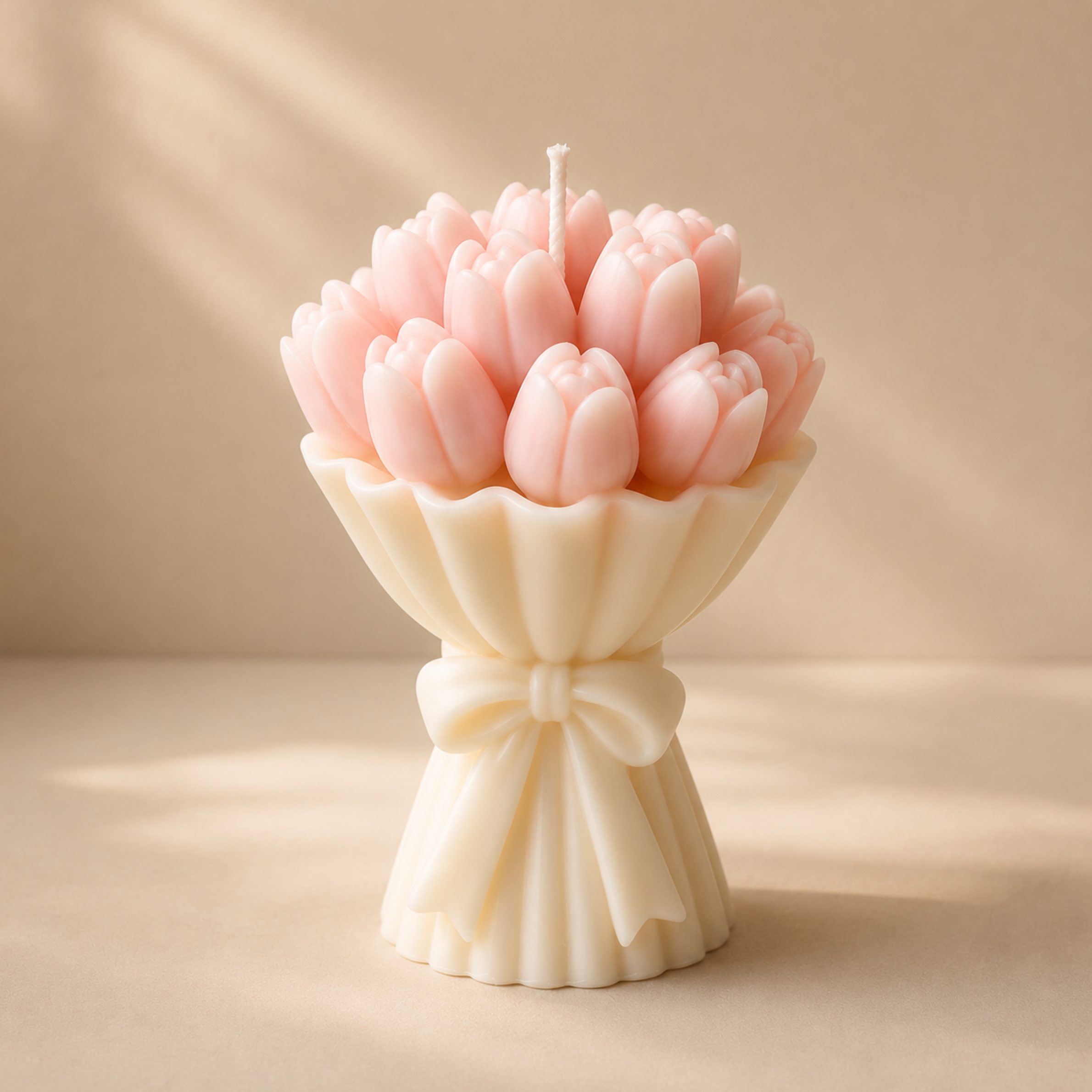 Kerzenform | Tulpenstrauß mit Schleife | Candle Cocktail® | #410
