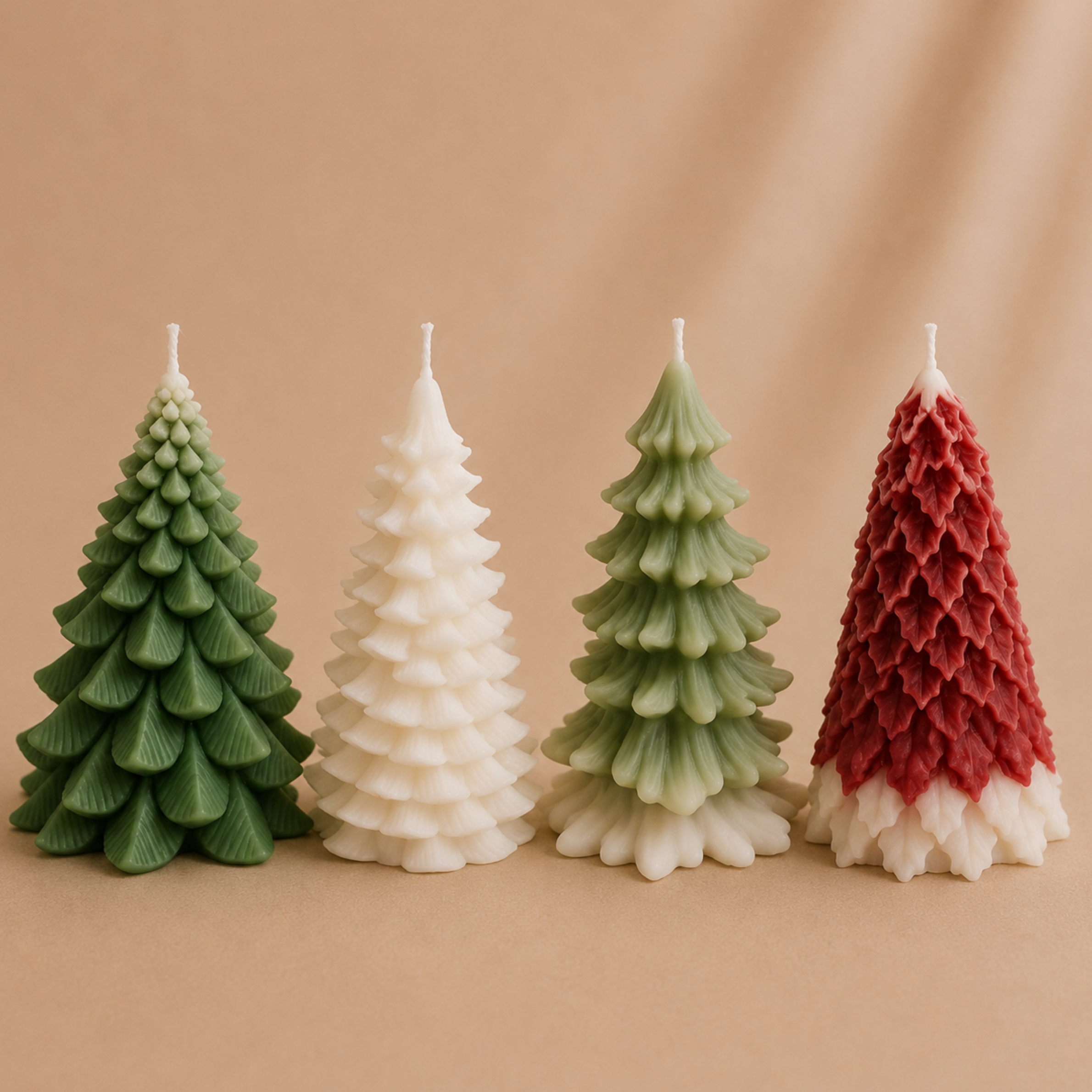 Kerzenformen | 4 Weihnachtsbäume Set | Candle Cocktail®