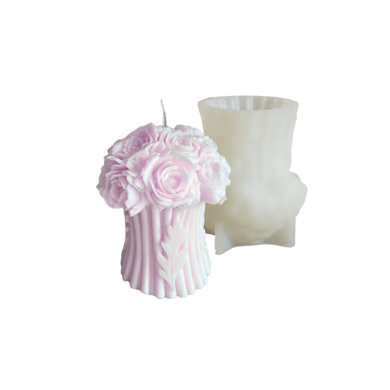 Kerzenform | Blumenstrauß | 9x9 cm | Candle Cocktail® | #8