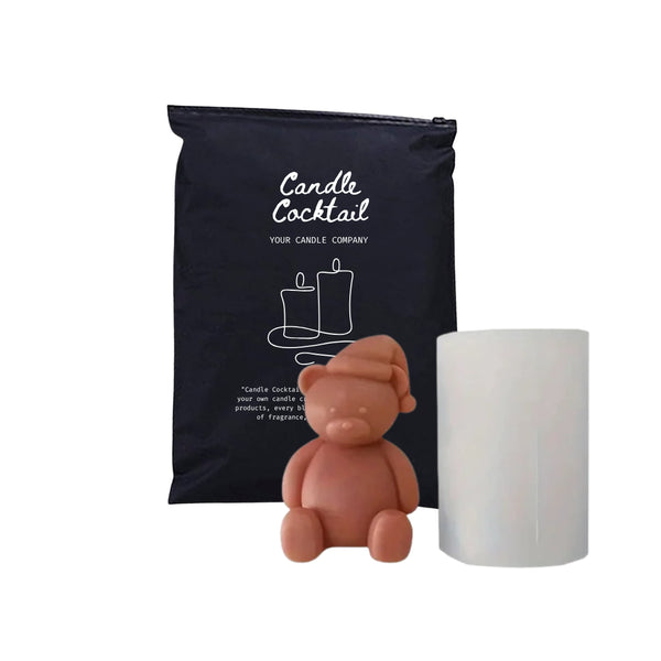 Kerzenform | Weihnachts-Teddy | 5,6 x 7,9 cm | Candle Cocktail® | #78