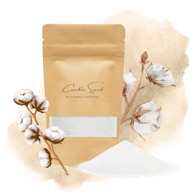 Candle Cocktail® Duft-Kerzensand | Frische Baumwolle | Inkl. Dochte