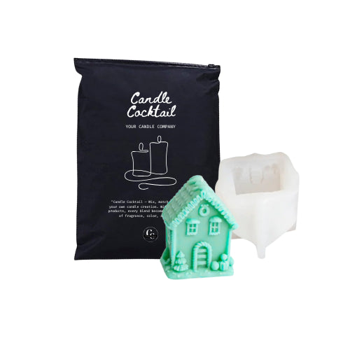 Kerzenform | Lebkuchenhäuschen Santa | Candle Cocktail® | #90