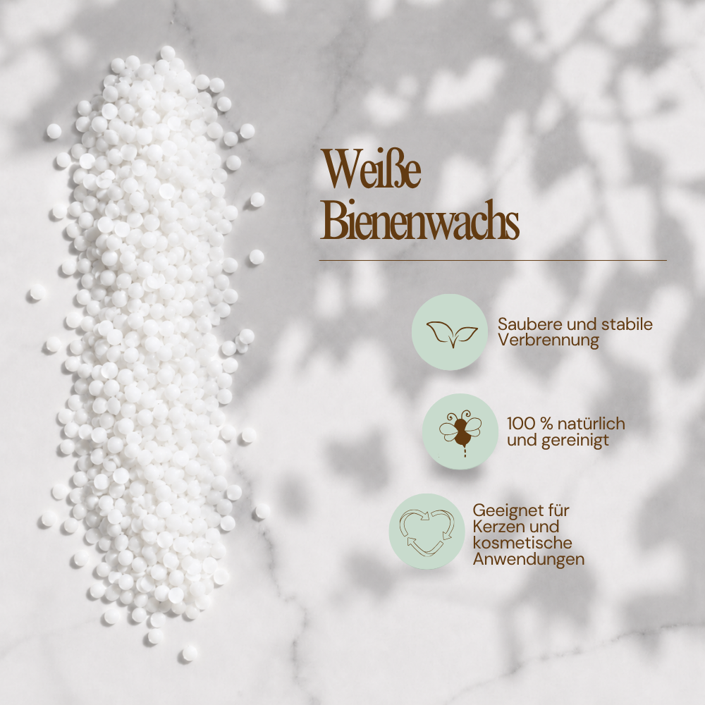 Weiße Bienenwachs | 5 KG | 100% Rein | Candle Cocktail®