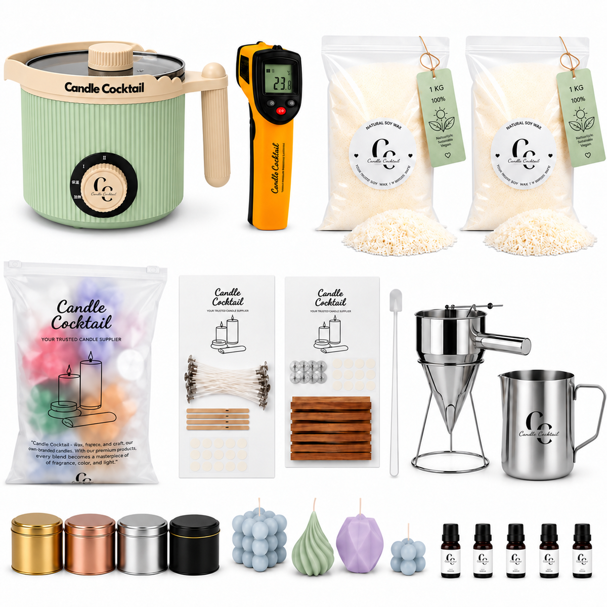 Kerzen selber machen XXXL-Set – Alle Materialien inklusive – Ultrapack
