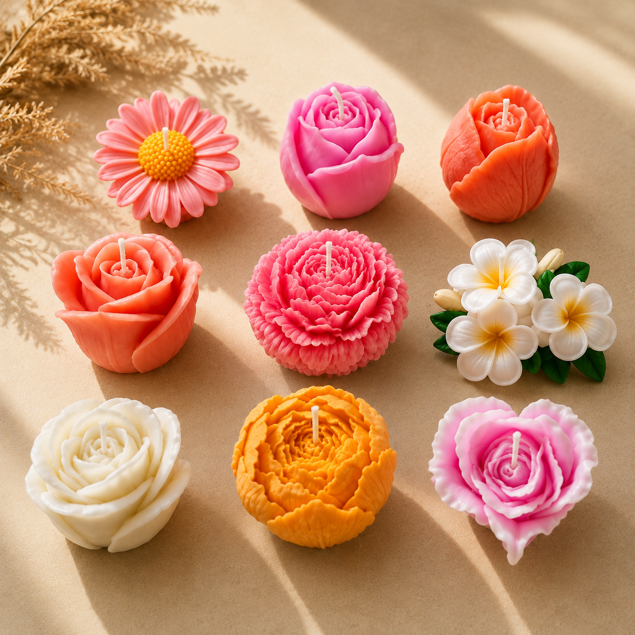 Kerzenformen | Floral Blumen Set