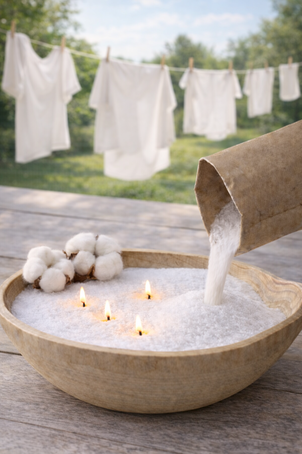 Candle Cocktail® Duft-Kerzensand | Frische Baumwolle | Inkl. Dochte