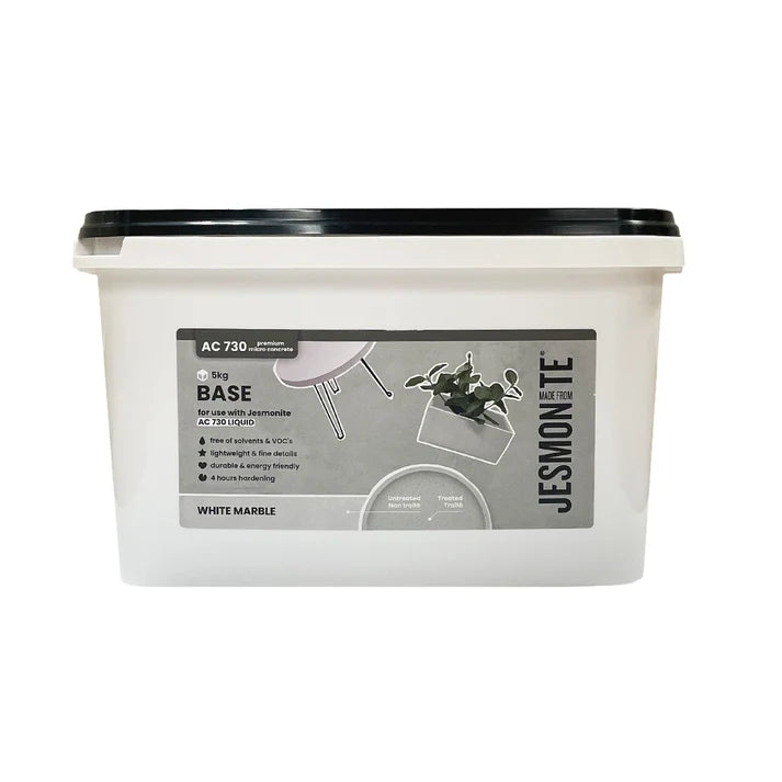 Jesmonite AC730 Base White Marble 5 KG | Mineralbasis in Marmor-Optik