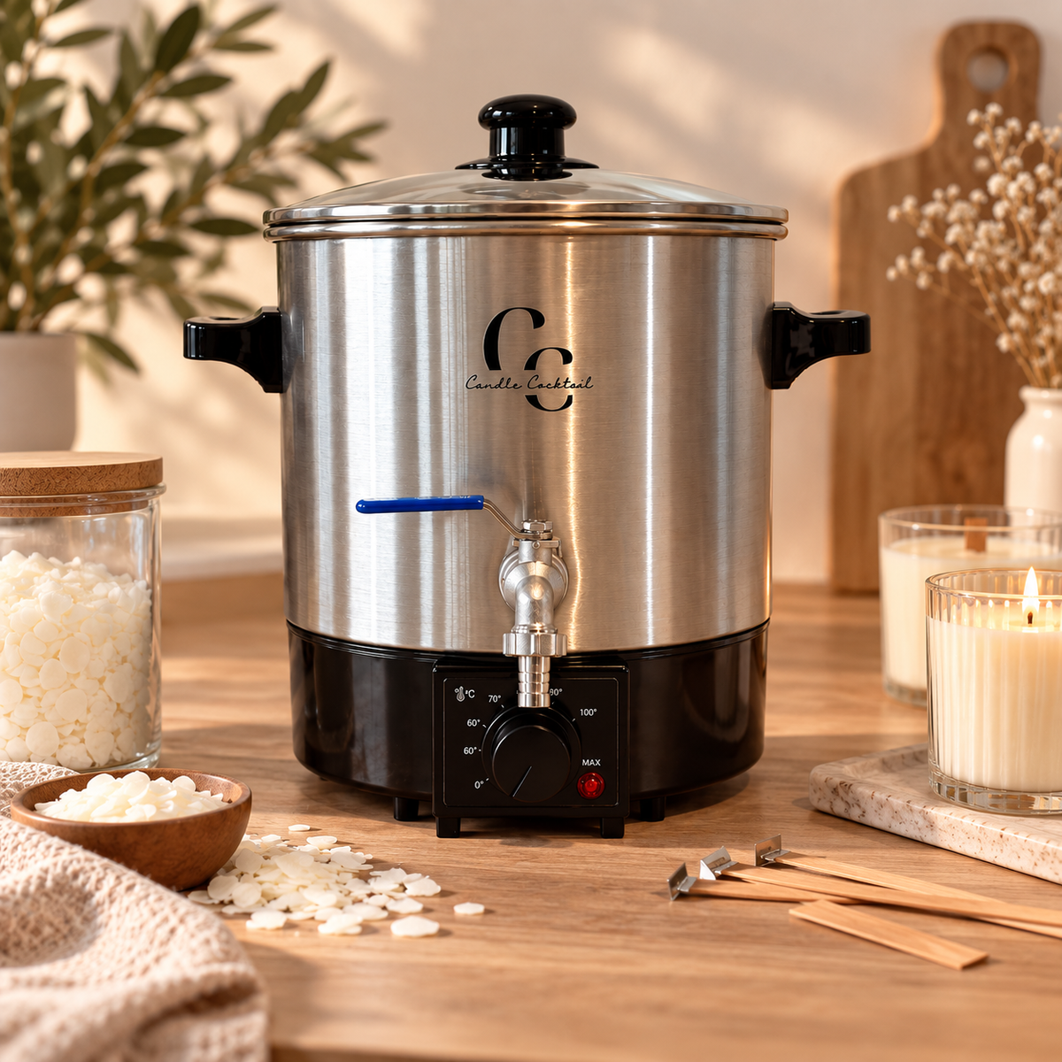 Candle Cocktail® Professioneller Wachsschmelzer mit Auslaufhahn | 9 Liter