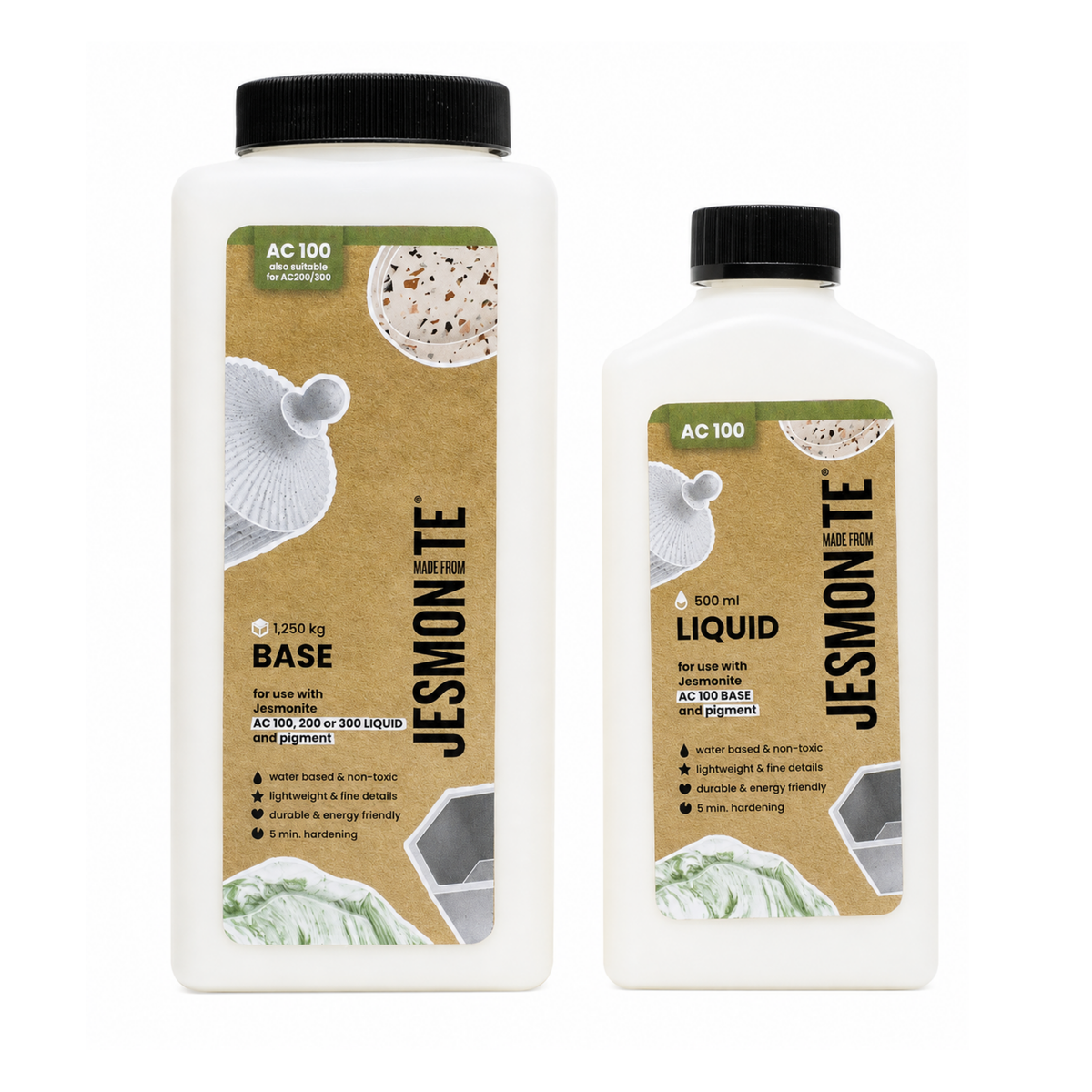 Jesmonite AC100 Box Duo-Set | 500 ml Liquid & 1,25 KG Base