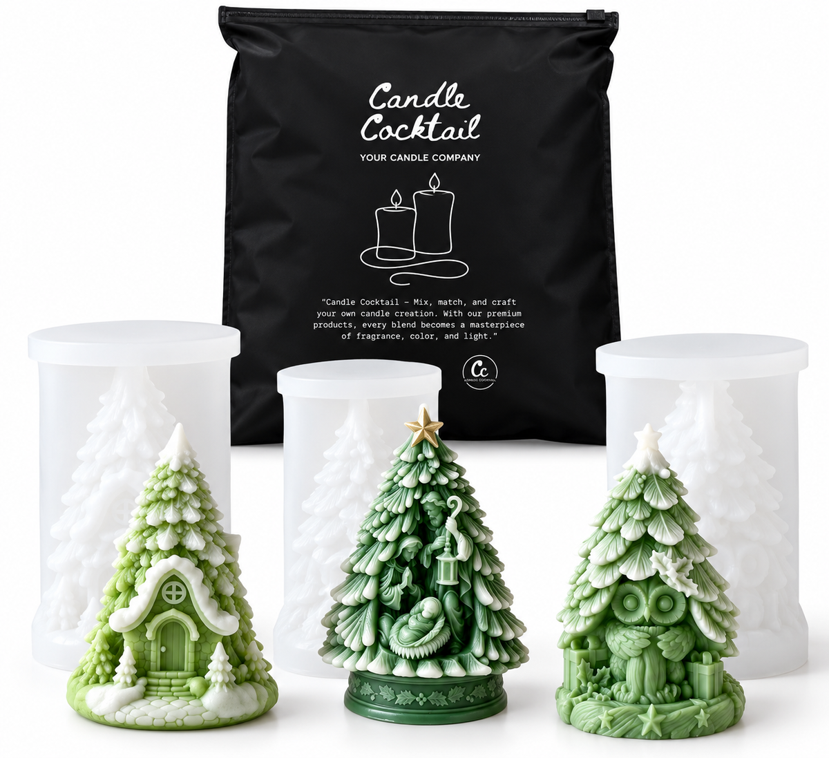 Kerzenformen | 3 Magische Weihnachtsbäume | Candle Cocktail®