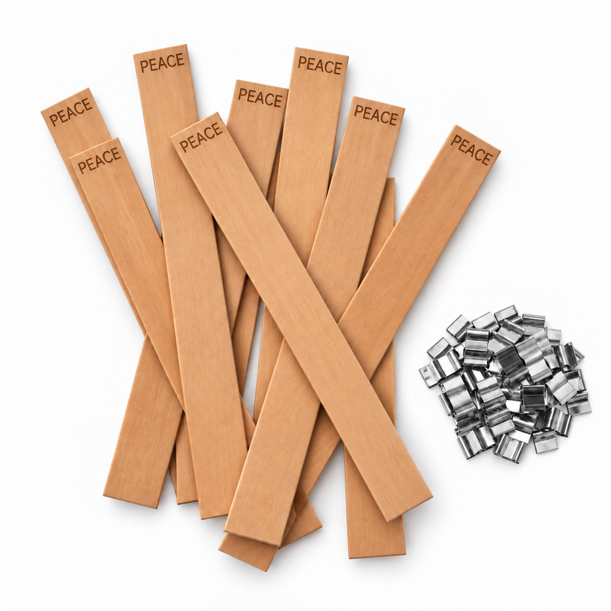 Holzdocht | Extra Dick | PEACE | 13 x 120 mm | Inkl. Dochthalter | Candle Cocktail®