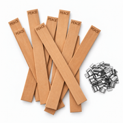 Holzdocht | Extra Dick | PEACE | 13 x 120 mm | Inkl. Dochthalter | Candle Cocktail®