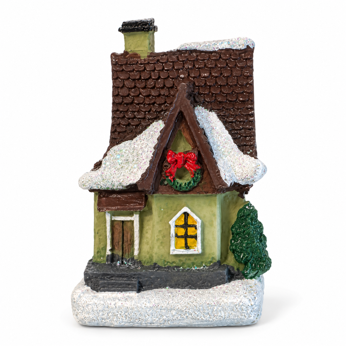 Grünes Verschneites Weihnachtshaus