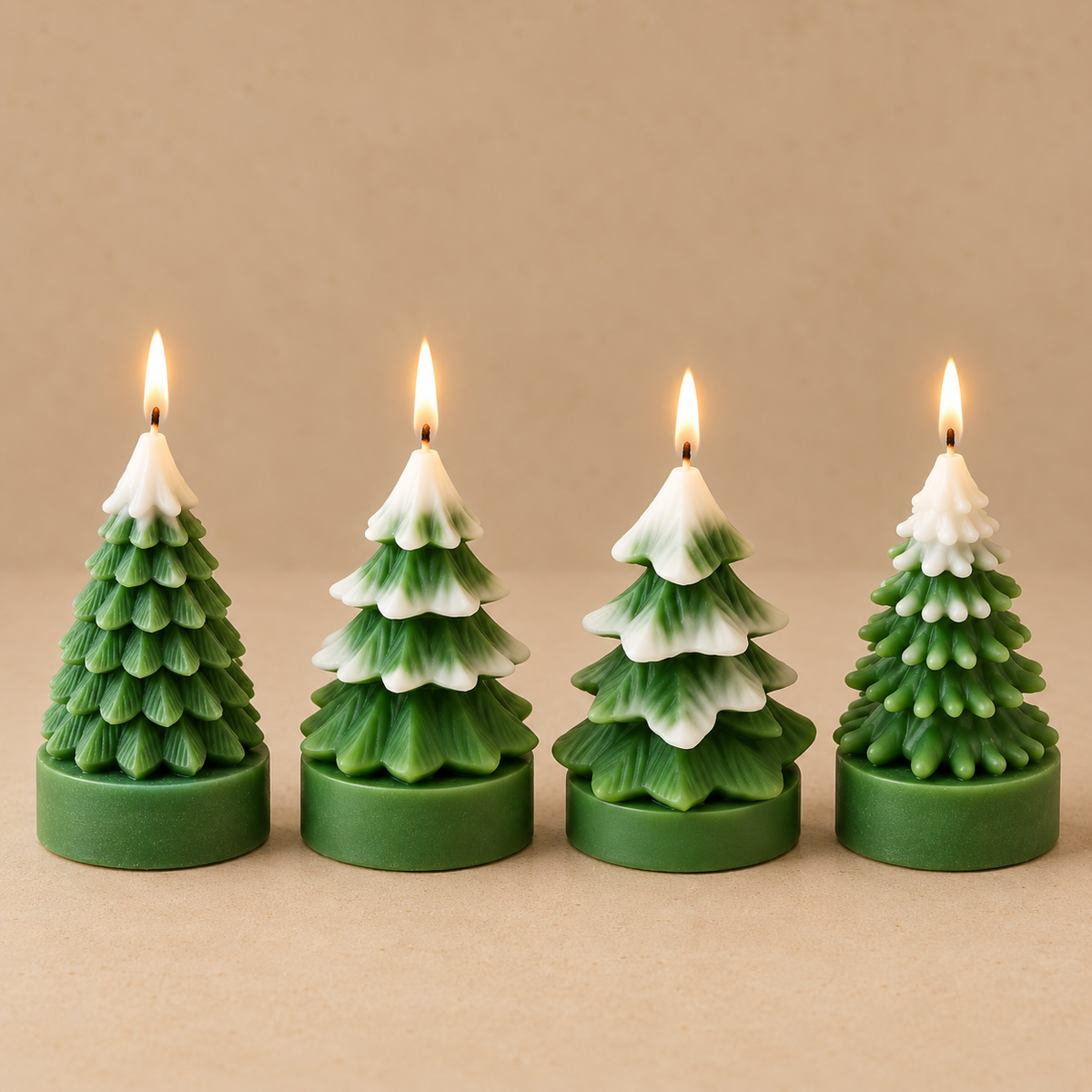 Kerzenformen | 4 kleine Weihnachtsbäume | Candle Cocktail®