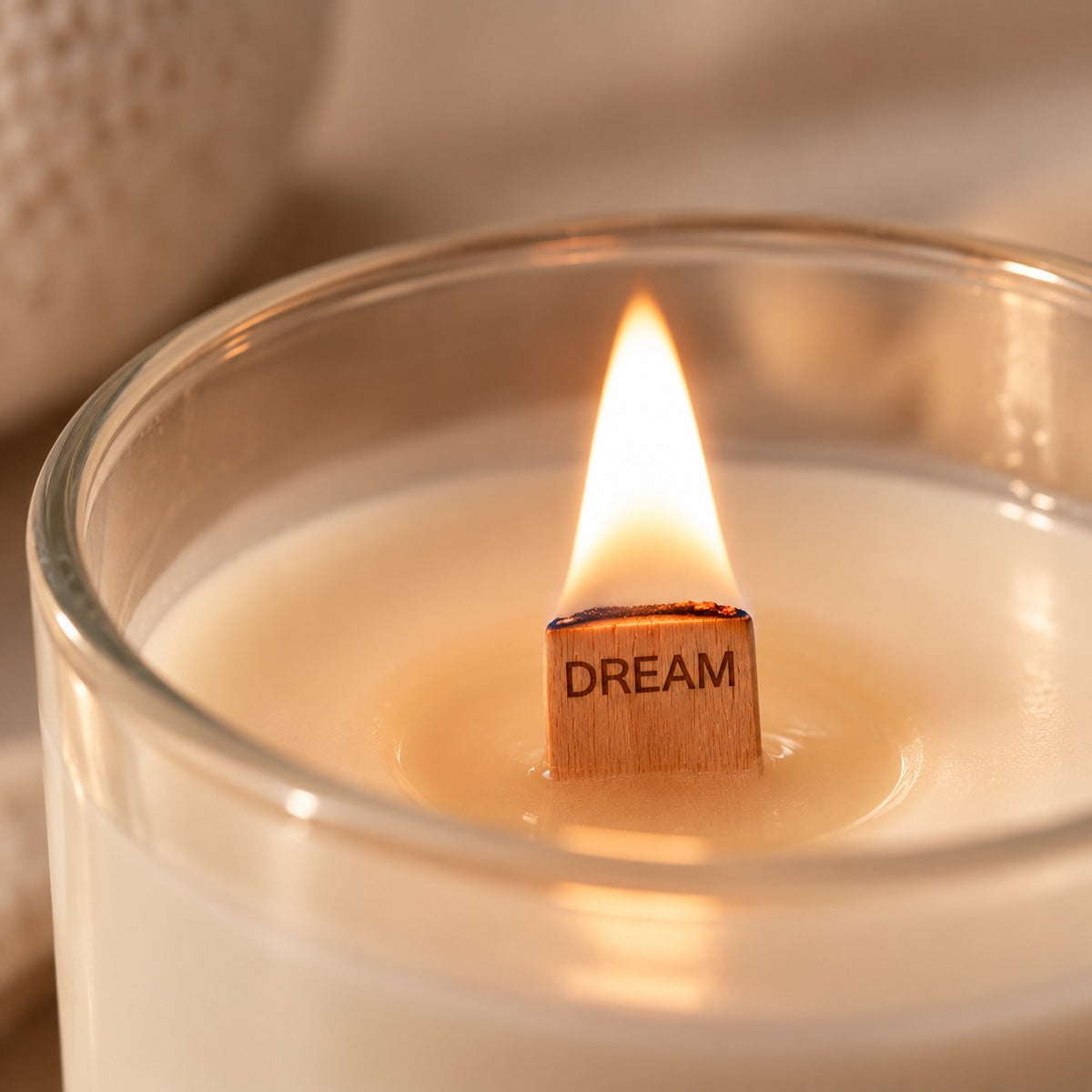 Holzdocht | Extra Dick | DREAM | 13 x 120 mm | Inkl. Dochthalter | Candle Cocktail®