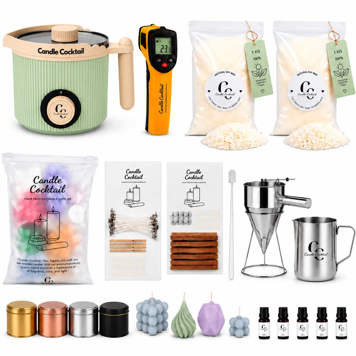 Kerzen selber machen XXXL-Set – Alle Materialien inklusive – Ultrapack