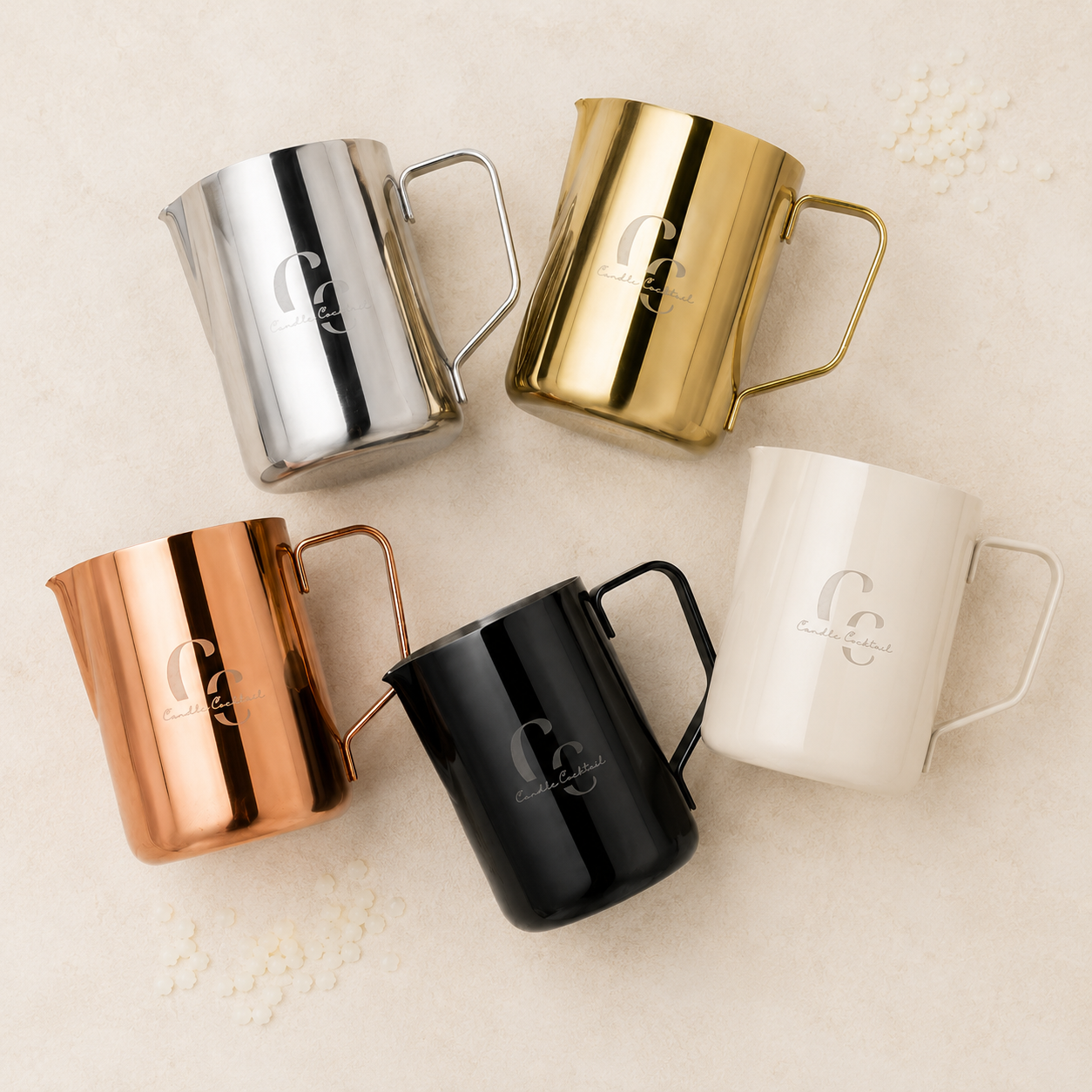 Schmelzkanne 600 ml | Silber | Candle Cocktail®