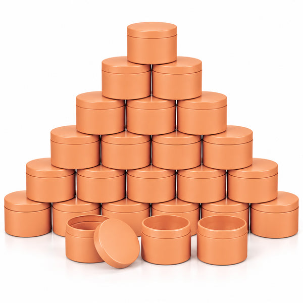 Luxuriöse Kerzengläser | Pastellorange