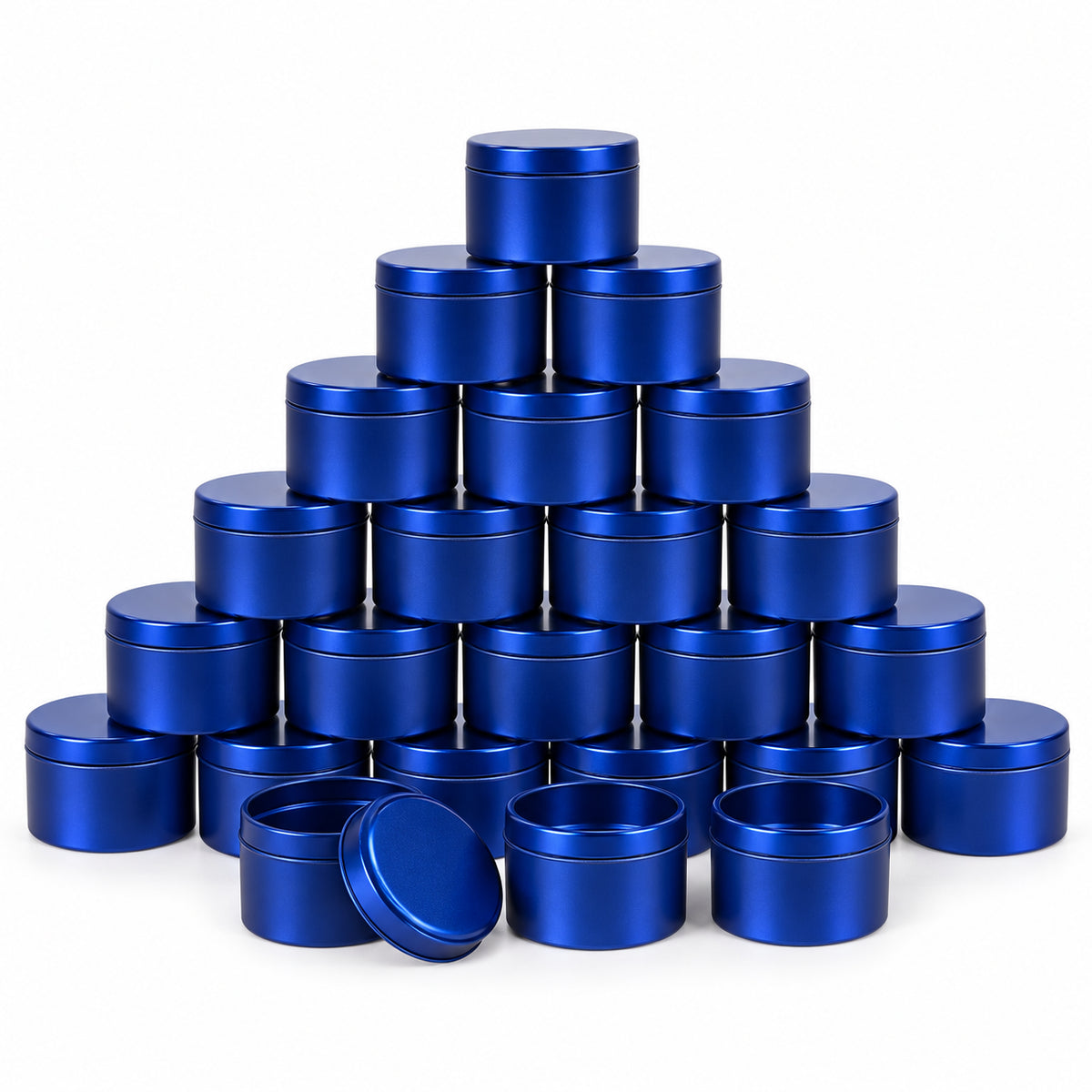 Luxuriöse Kerzengläser | Metallic Blau