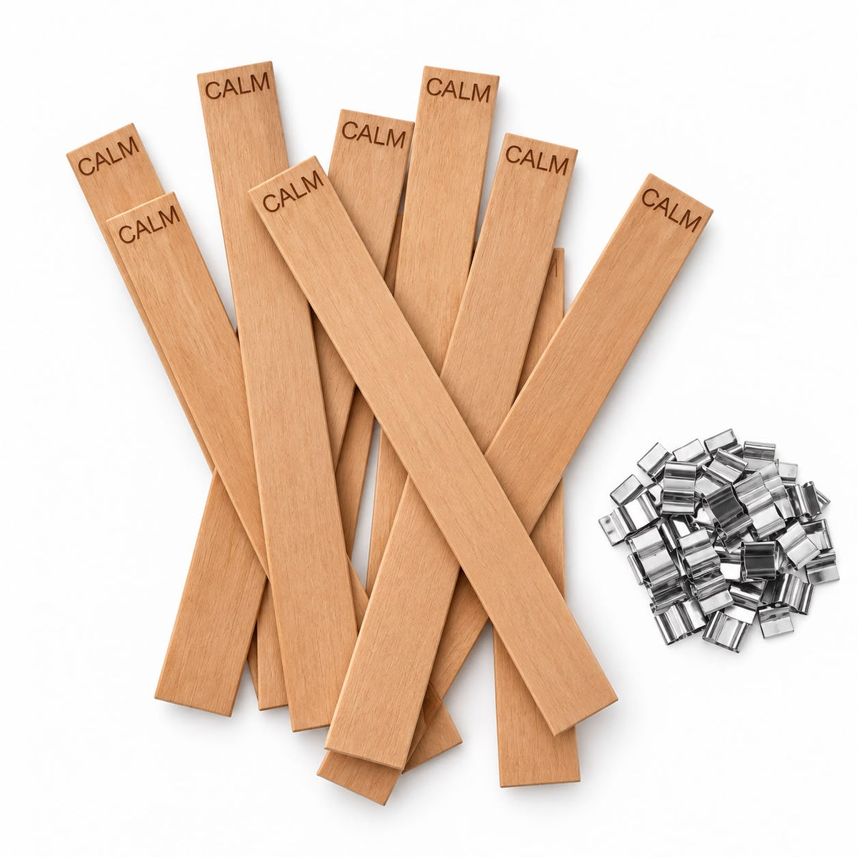 Holzdocht | Extra Dick | CALM | 13 x 120 mm | Inkl. Dochthalter | Candle Cocktail®