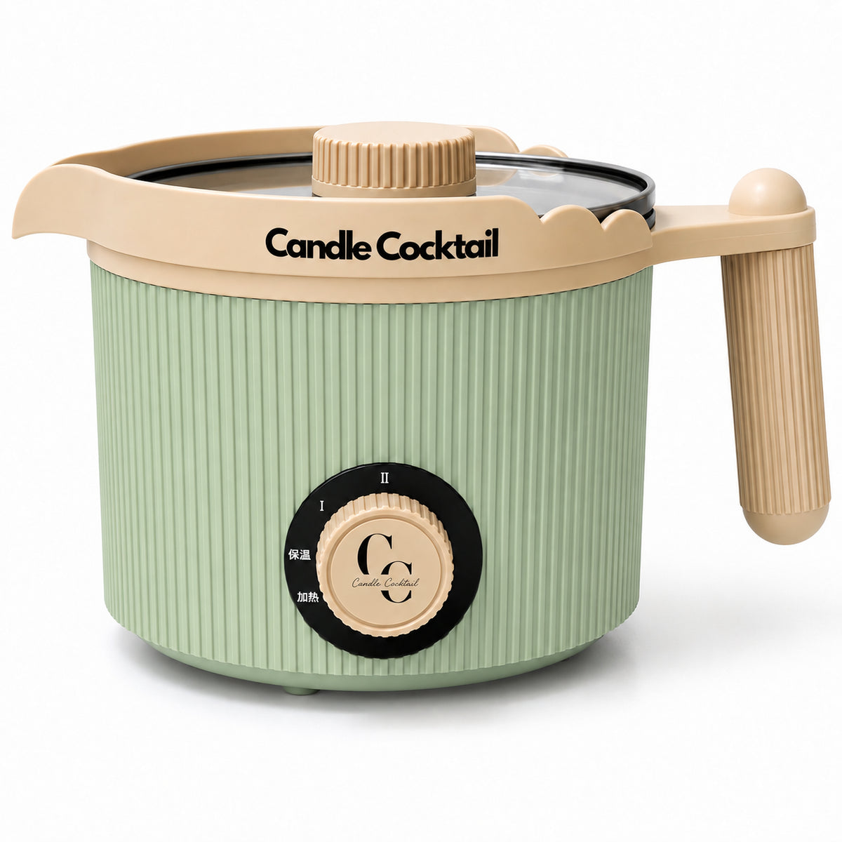 Elektrischer Wachsschmelzer mit Ausgießer 1,2 Liter | Grün | Candle Cocktail®