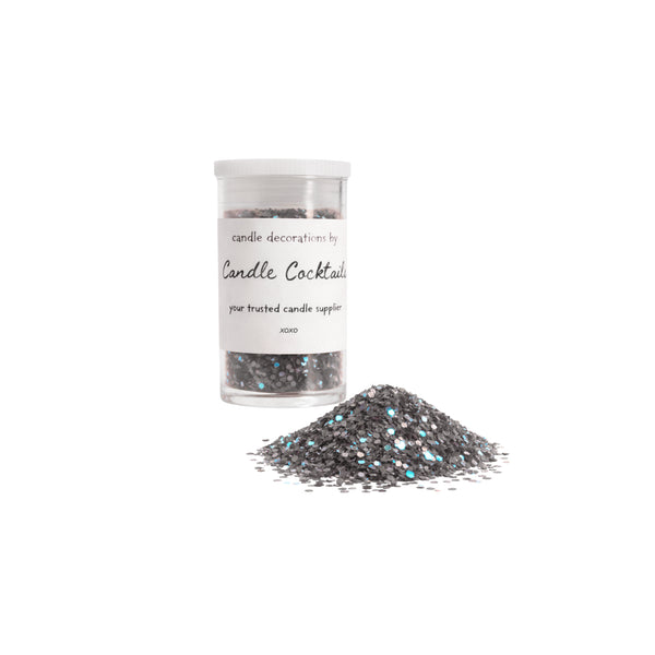 Chunky Glitzer | Dunkelsilber | Candle Cocktail® | #23