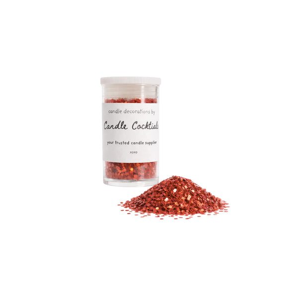Chunky Glitzer | Dunkelorange | Candle Cocktail® | #3