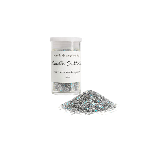 Chunky Glitzer | Silber | Candle Cocktail® | #24