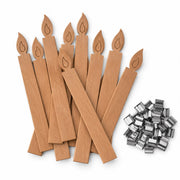 Holzdocht | Doodle-Flamme | 13 × 120 mm | Inkl. Dochthalter | Candle Cocktail®