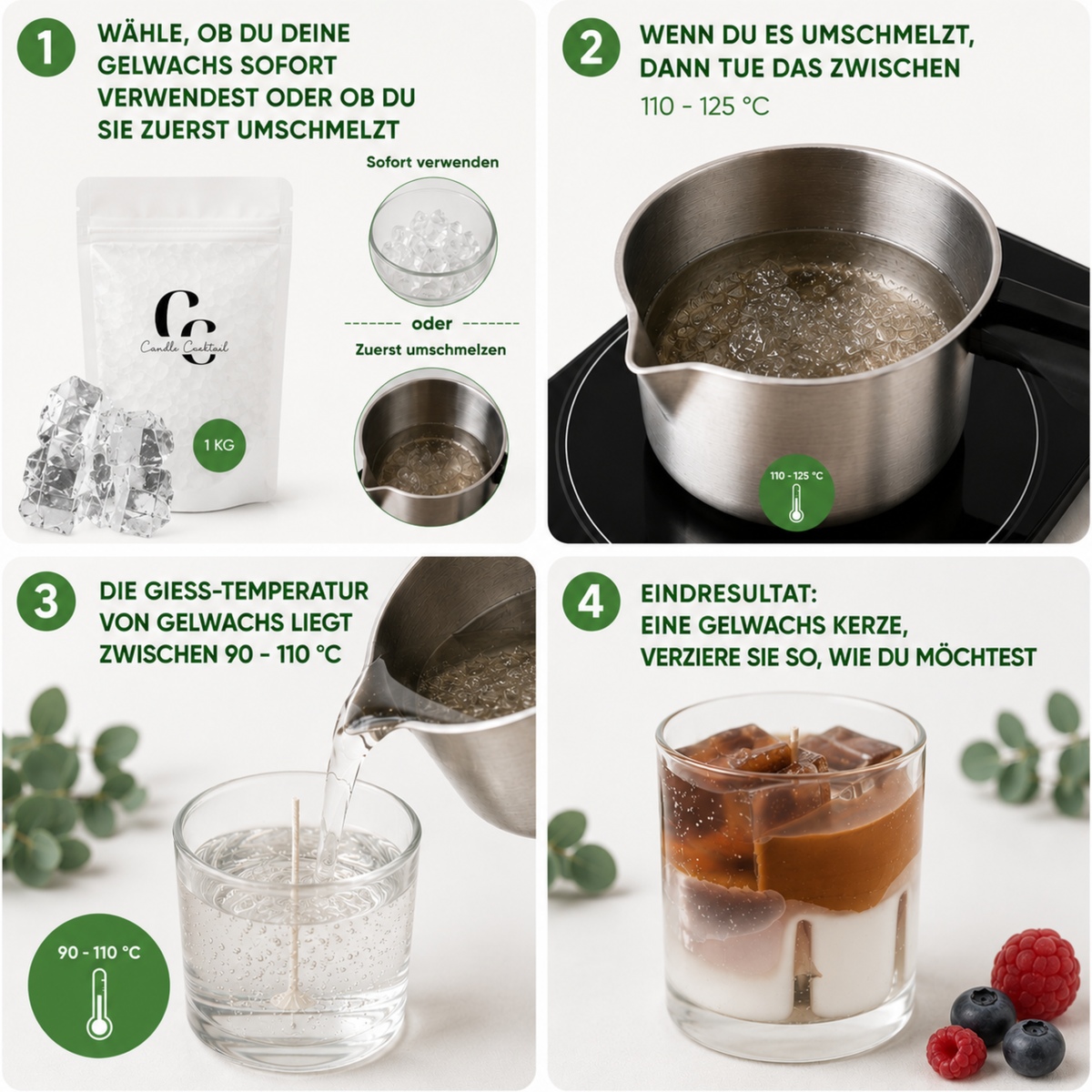Gelwachs | Transparent | Candle Cocktail® | 500 G