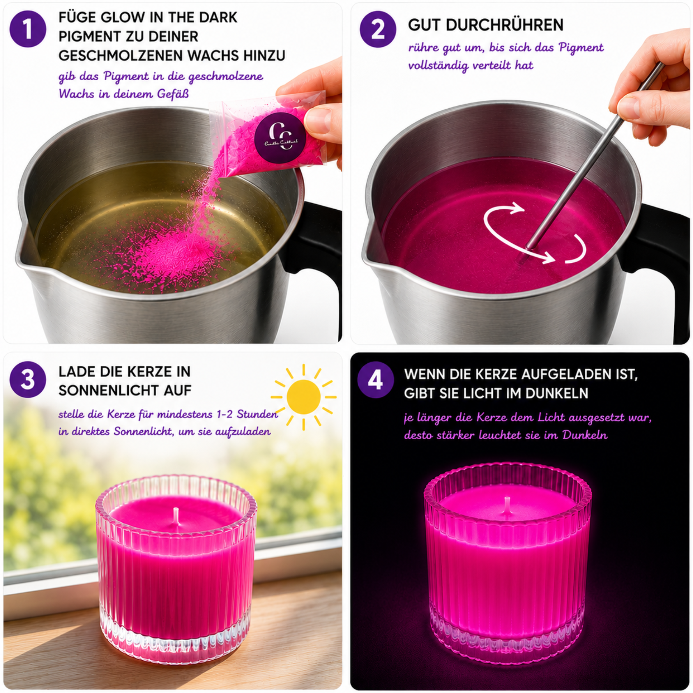 Farbstoff | Nachleuchtendes Rosa | 5 Gramm | Candle Cocktail®