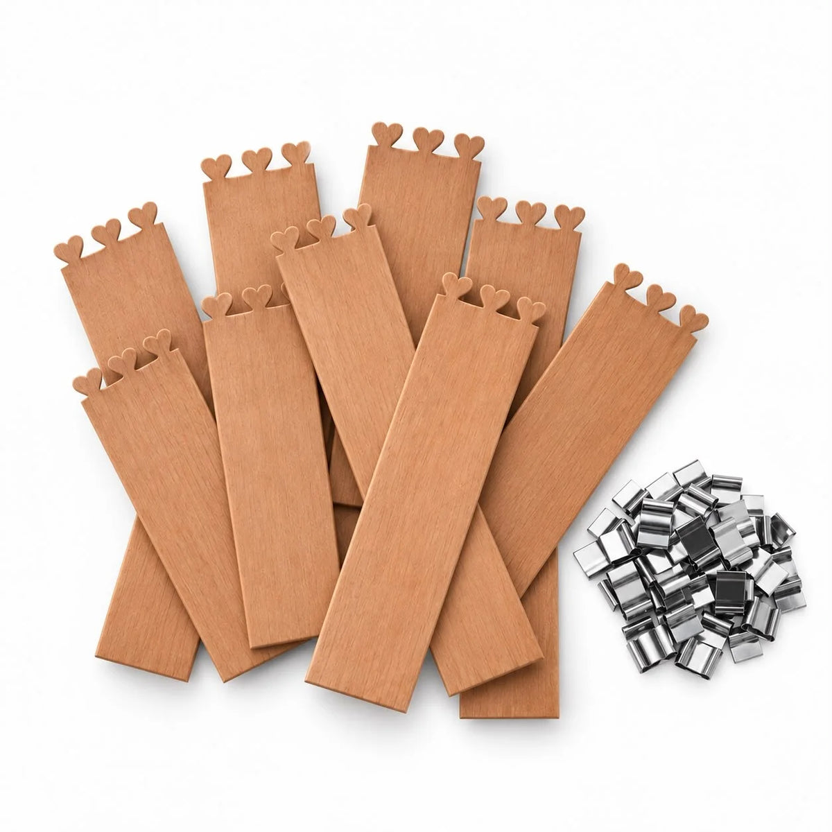 Holzdocht | Mini-Herzen | Inkl. Dochthalter | Candle Cocktail®