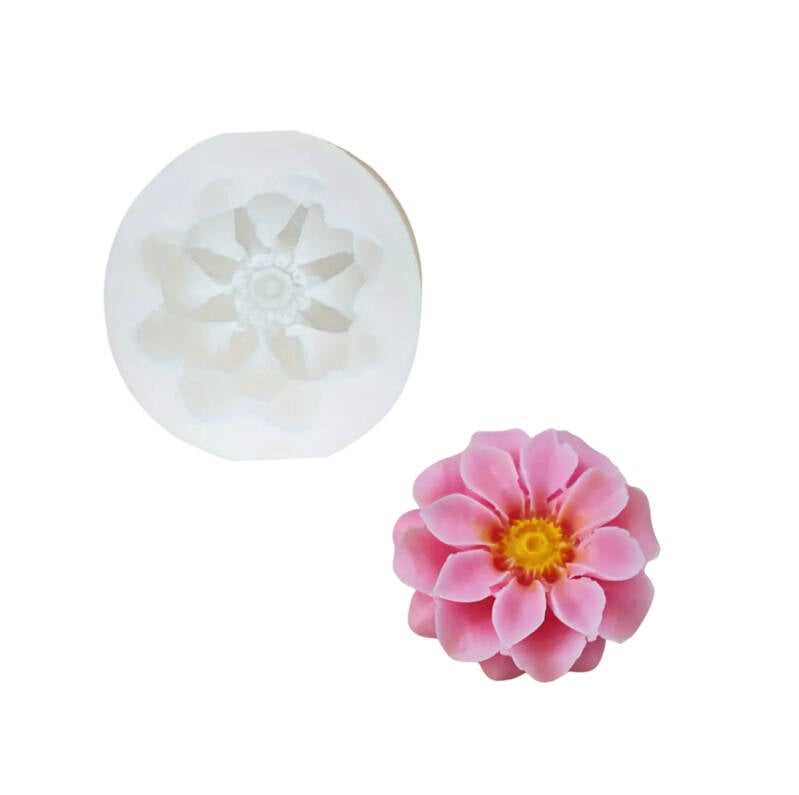 Silikonform | Blühende Blume | 7,5 x 7,5 cm | Candle Cocktail® | #21