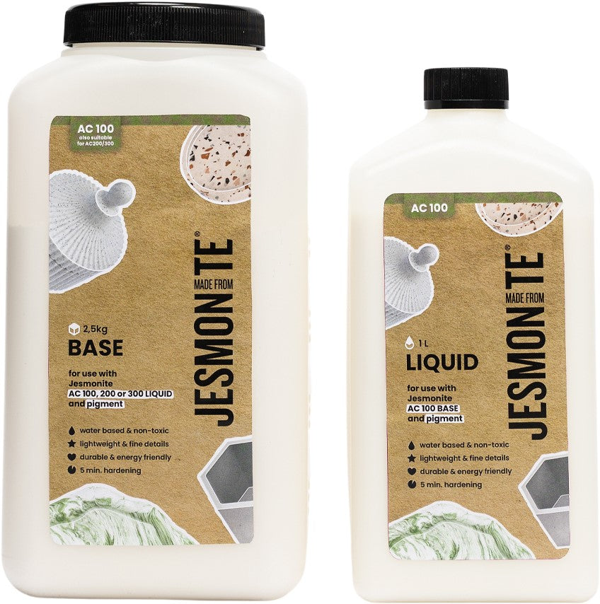 Jesmonite AC100 Duo-Set | 1 L Flüssigkeit & 2,5 KG Base