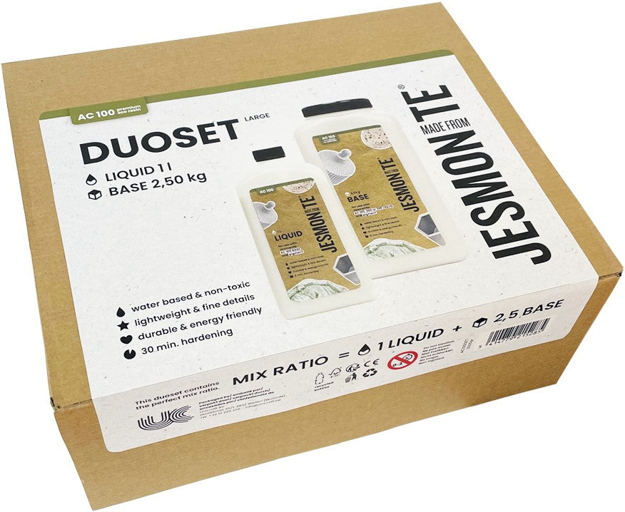 Jesmonite AC100 Duo-Set | 1 L Flüssigkeit & 2,5 KG Base