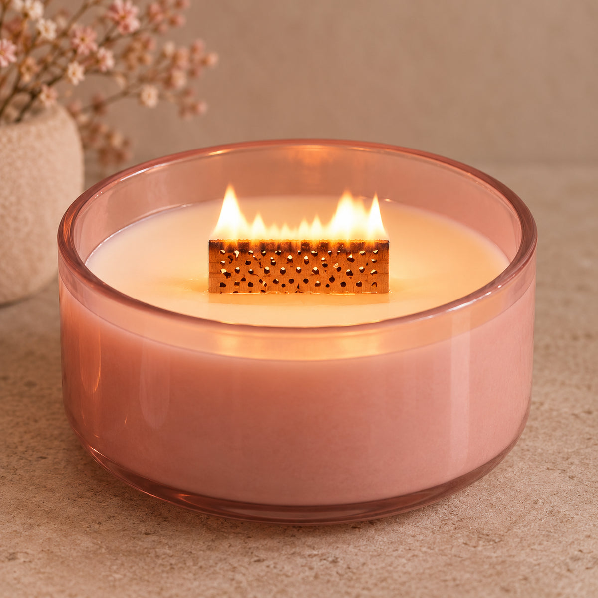 Holzdocht | Extra Knisternd | Inkl. Dochthalter | Candle Cocktail®