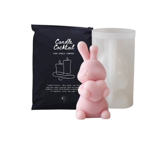 Kerzenform | Hase mit Herz | Candle Cocktail® | #359