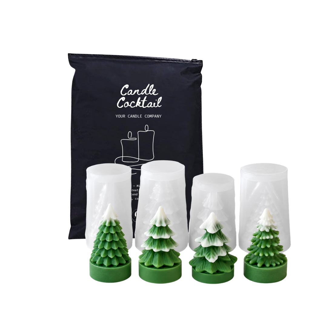 Kerzenformen | 4 kleine Weihnachtsbäume | Candle Cocktail®
