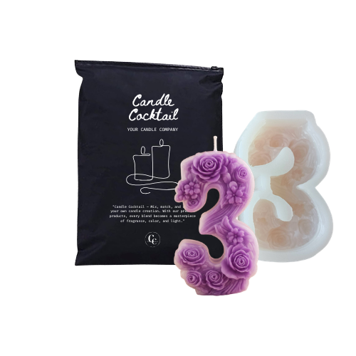 Kerzenform | Zahl 3 | Candle Cocktail® | #234