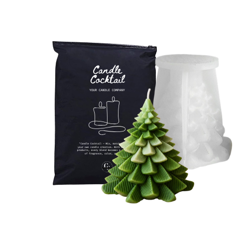 Kerzenform | Flauschiger Weihnachtsbaum | Candle Cocktail® | #276