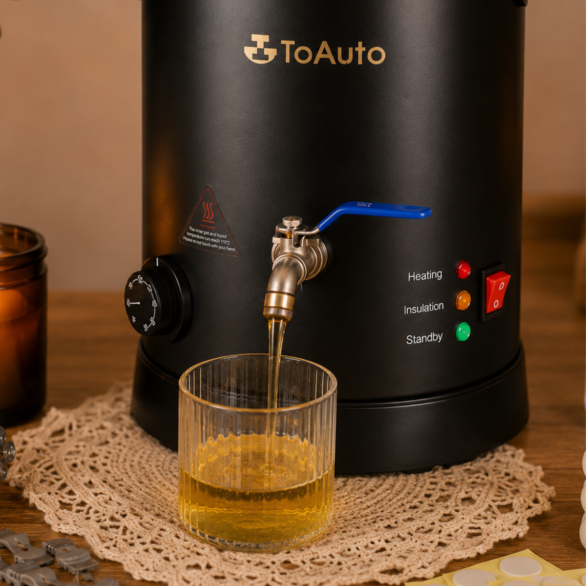 ToAuto Schmelzkessel 8L | Inkl. Docht-Starterset