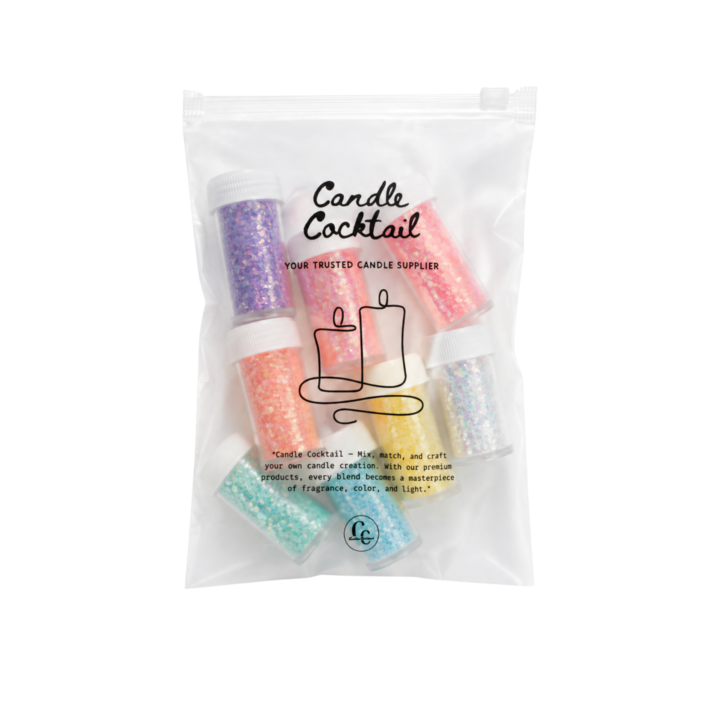 Folienflocken Glitzer-Set | 8 Stück | Candle Cocktail®
