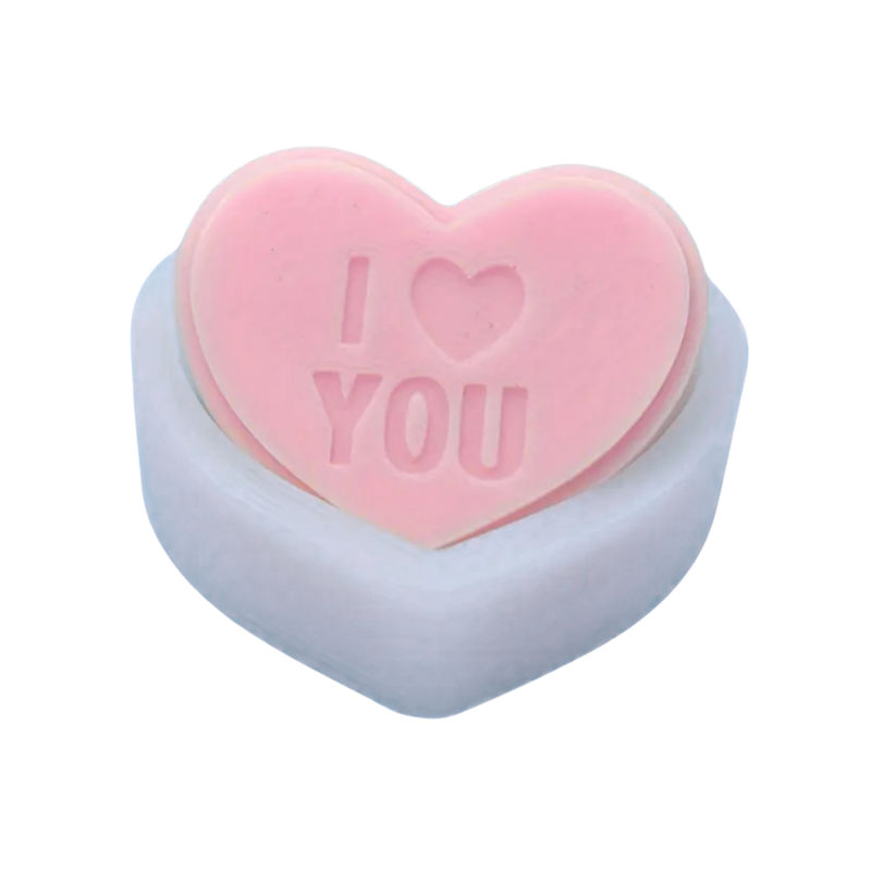 Silikonform | Süßes Herz "Love You" | 9x8 cm | Candle Cocktail® | #116