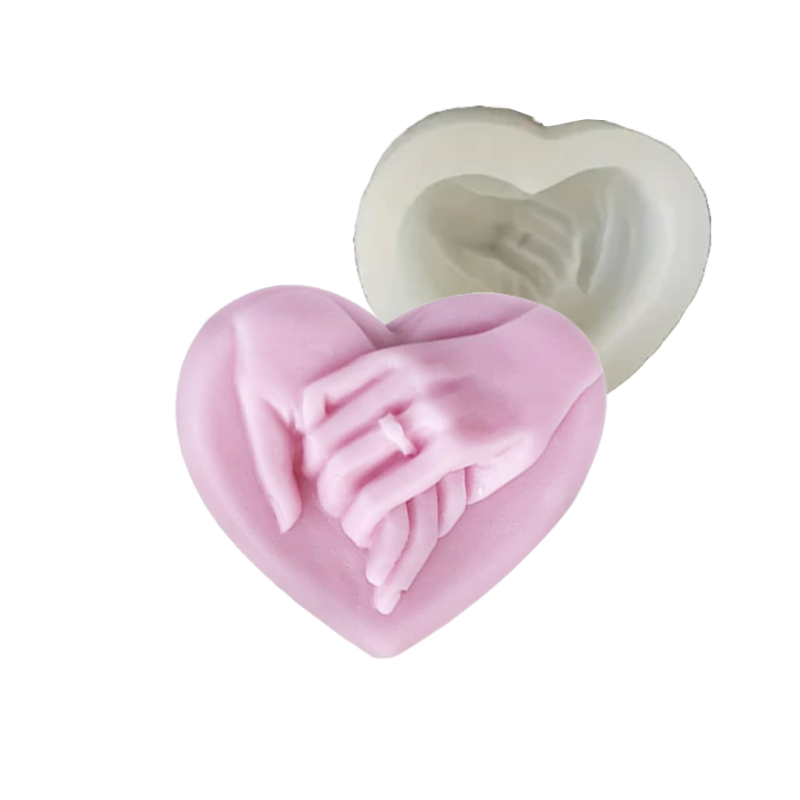 Silikonform  | Hand in Hand | 8.2x8.8 cm | Candle Cocktail® | #132